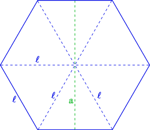 como calcular area do hexagono regular